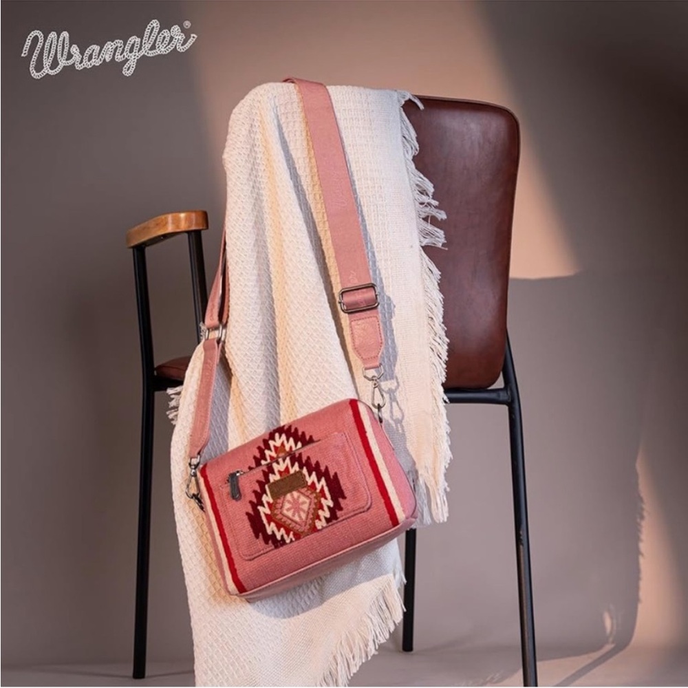 Wrangler Pink and Red Crossbody Bag - Picture 2 of 8